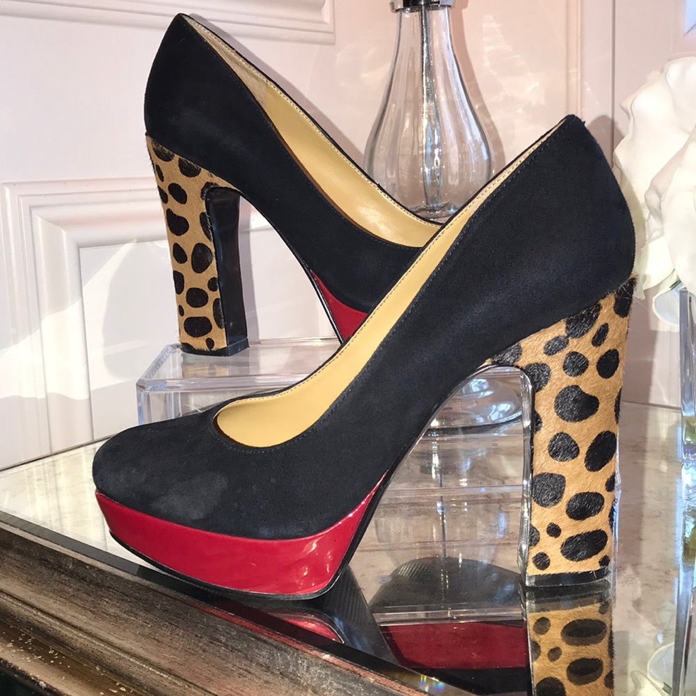 Nine West 4 1/2” Calf Hair Leopard Heels
